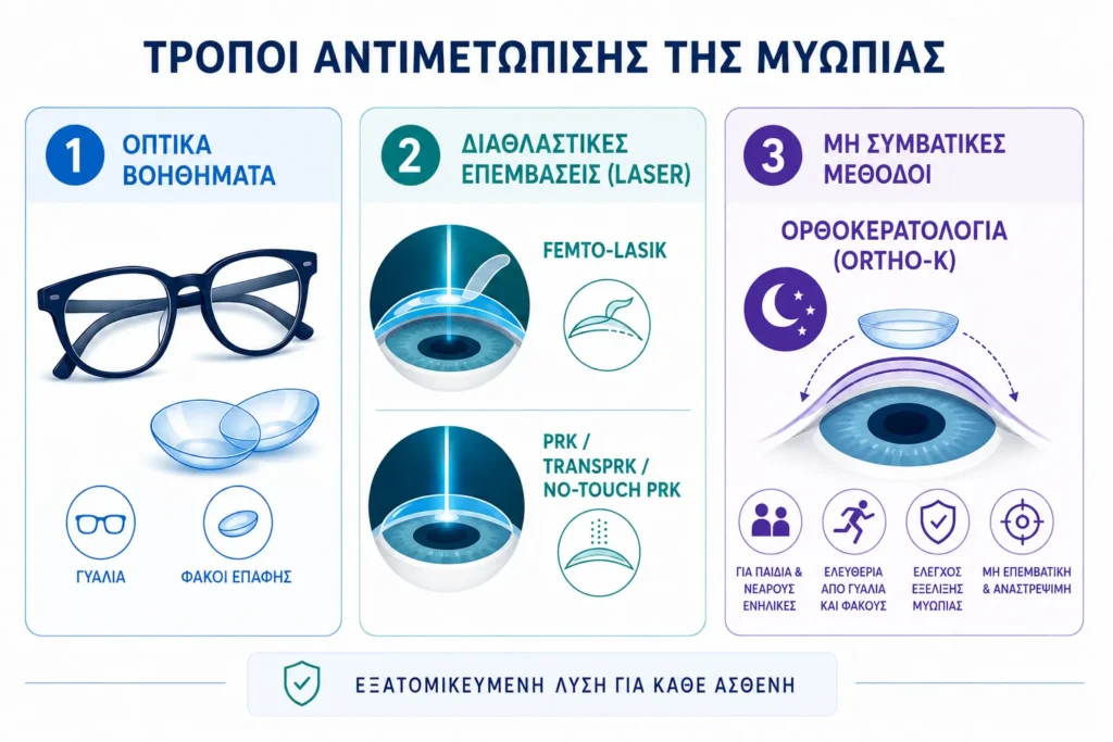 Μυωπία: τρόποι αντιμετώπισης