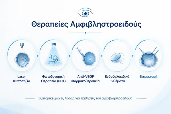 Θεραπείες παθήσεων αμφιβληστροειδούς